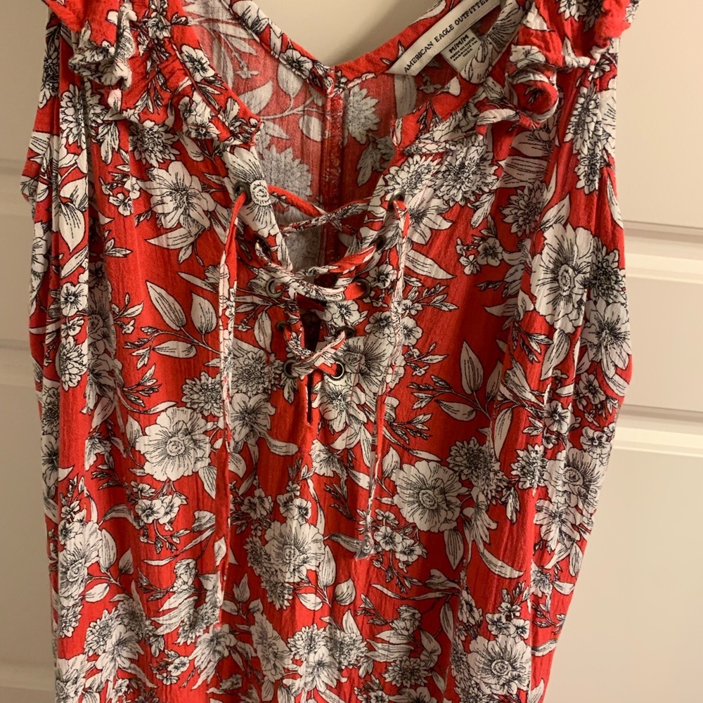 Cute red floral American Eagle dress *WORN ONCE*